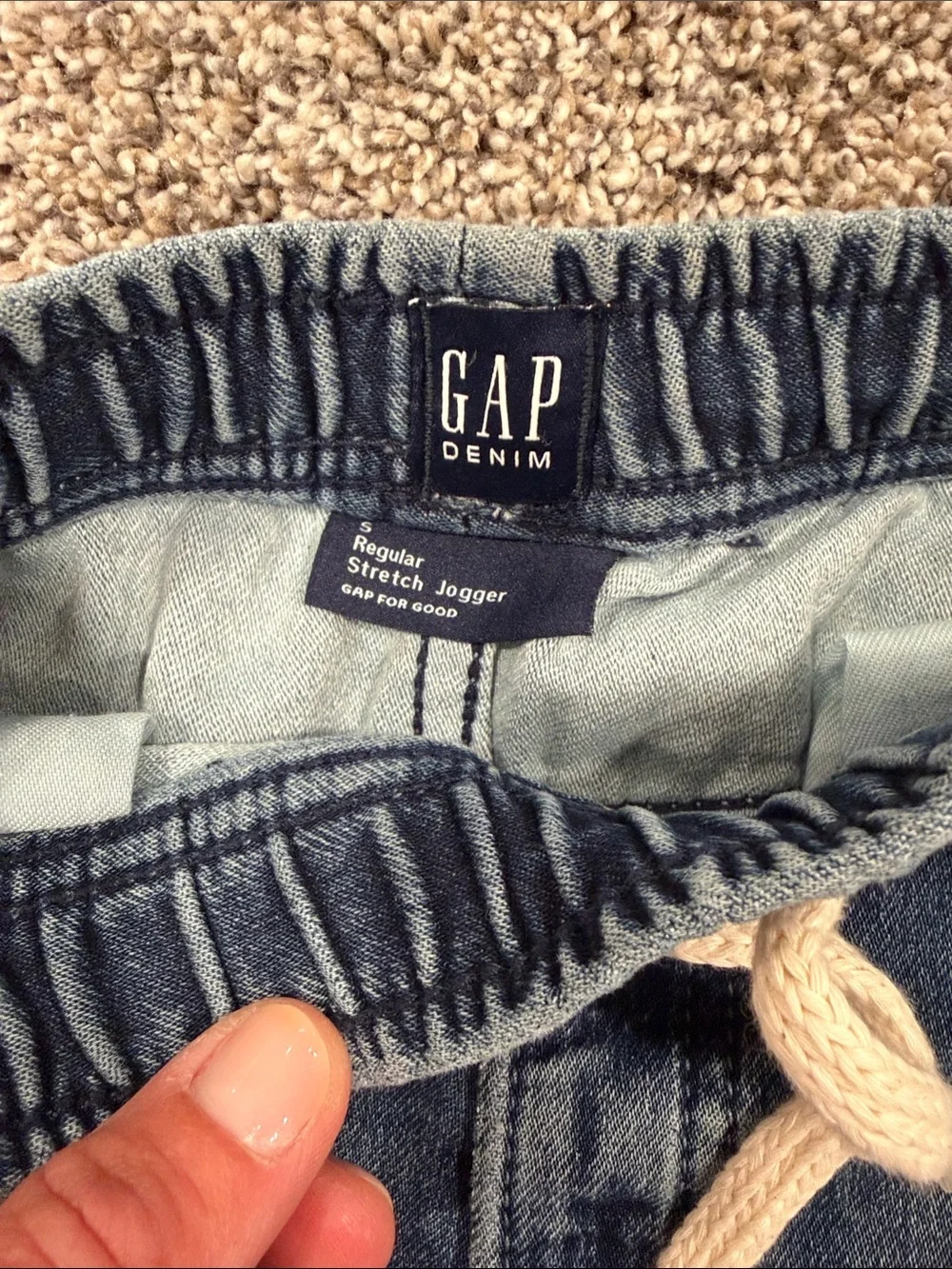 GAP Kids Denim Pull-On Jogger Pants in Blue